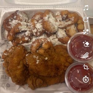 Chicken Tender & Mini Donut Plate